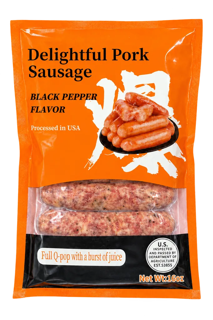 Delightful Pork Sausage Black Pepper Flavor